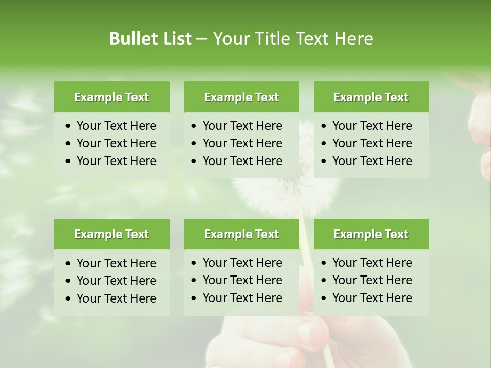 A Woman Blowing A Dandelion Powerpoint Presentation PowerPoint Template