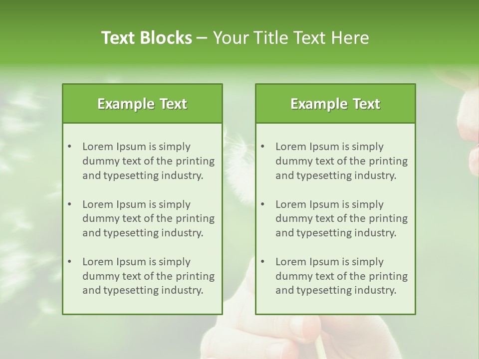 A Woman Blowing A Dandelion Powerpoint Presentation PowerPoint Template