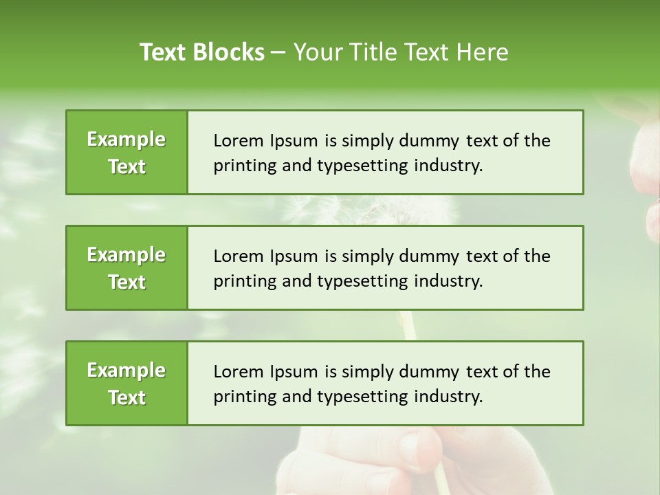 A Woman Blowing A Dandelion Powerpoint Presentation PowerPoint Template