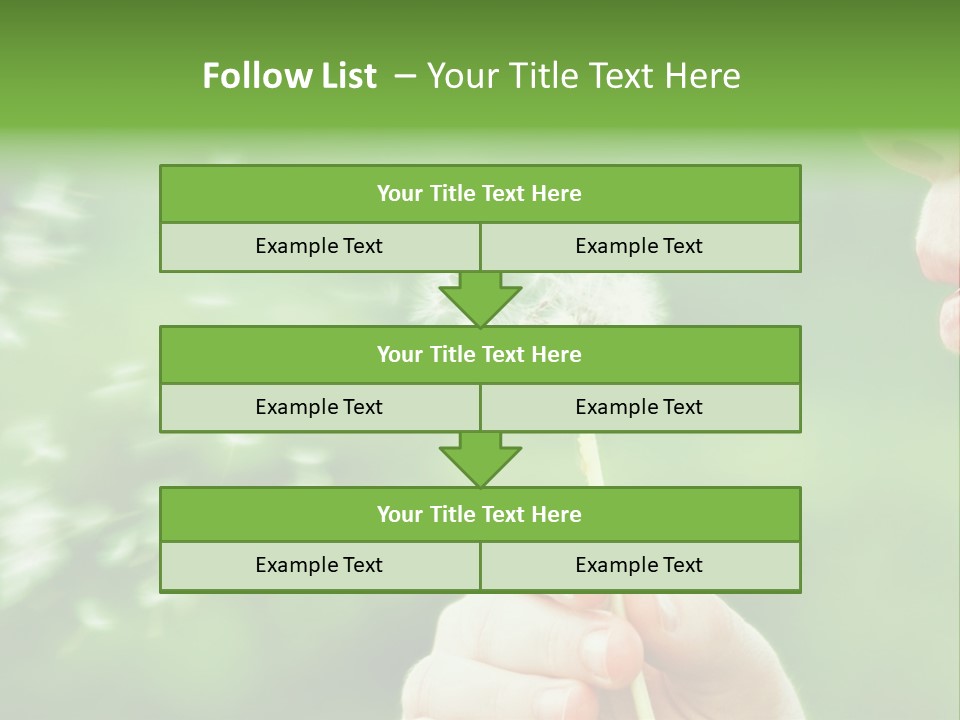 A Woman Blowing A Dandelion Powerpoint Presentation PowerPoint Template