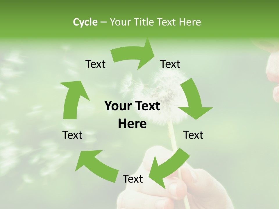 A Woman Blowing A Dandelion Powerpoint Presentation PowerPoint Template