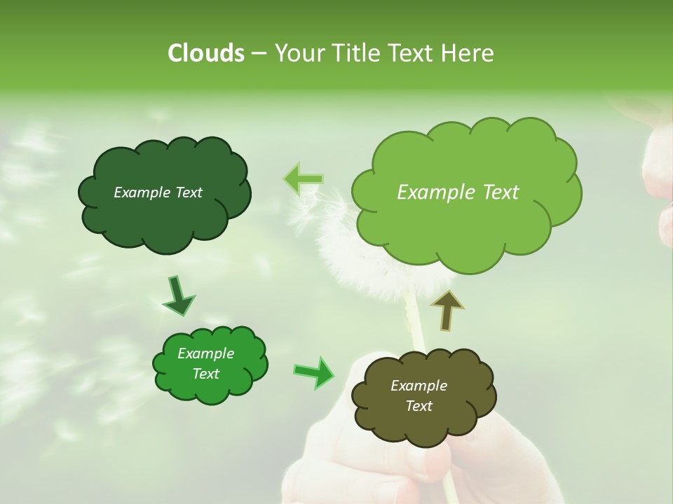 A Woman Blowing A Dandelion Powerpoint Presentation PowerPoint Template