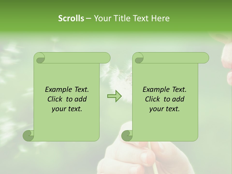 A Woman Blowing A Dandelion Powerpoint Presentation PowerPoint Template