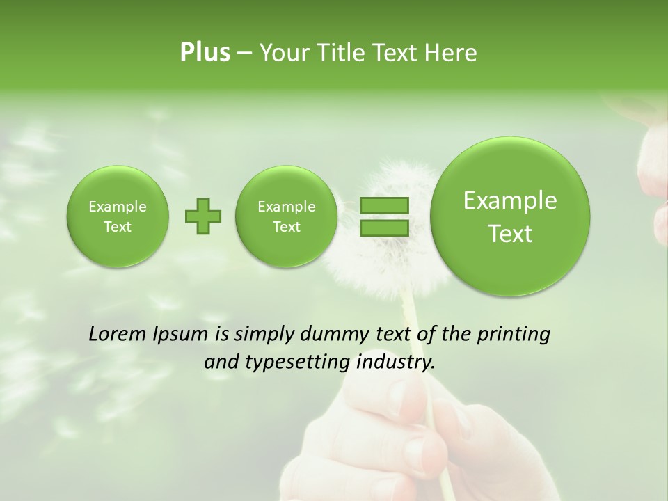 A Woman Blowing A Dandelion Powerpoint Presentation PowerPoint Template
