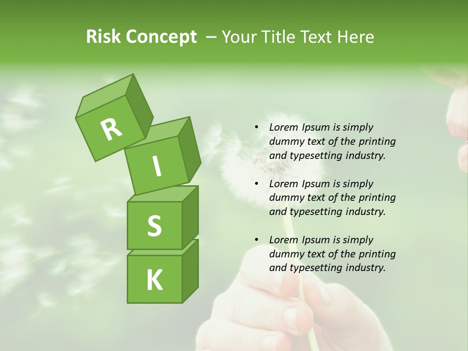 A Woman Blowing A Dandelion Powerpoint Presentation PowerPoint Template