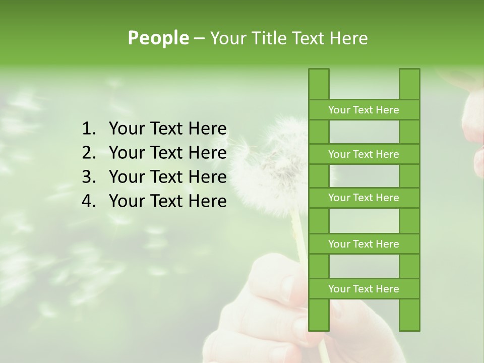 A Woman Blowing A Dandelion Powerpoint Presentation PowerPoint Template