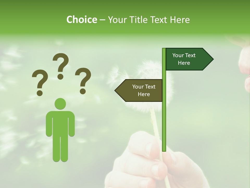 A Woman Blowing A Dandelion Powerpoint Presentation PowerPoint Template