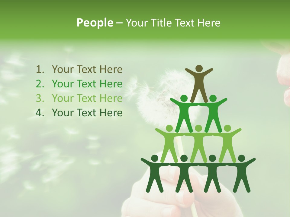 A Woman Blowing A Dandelion Powerpoint Presentation PowerPoint Template