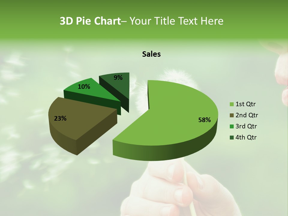 A Woman Blowing A Dandelion Powerpoint Presentation PowerPoint Template