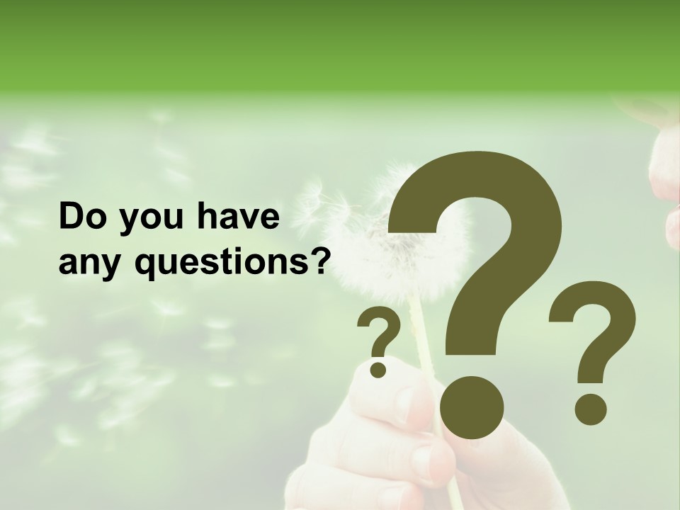 A Woman Blowing A Dandelion Powerpoint Presentation PowerPoint Template