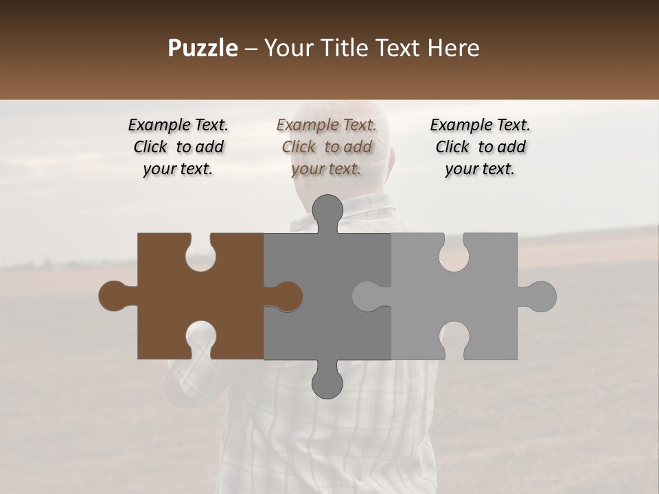 A Man Standing In A Field Looking At The Sky PowerPoint Template