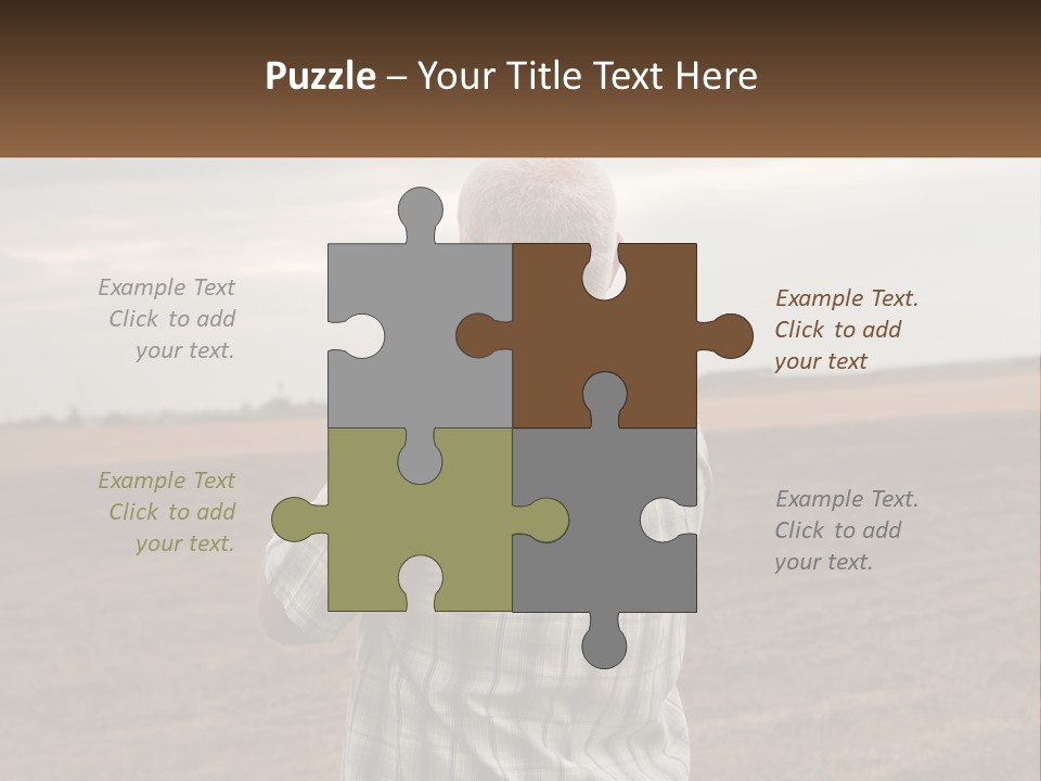 A Man Standing In A Field Looking At The Sky PowerPoint Template