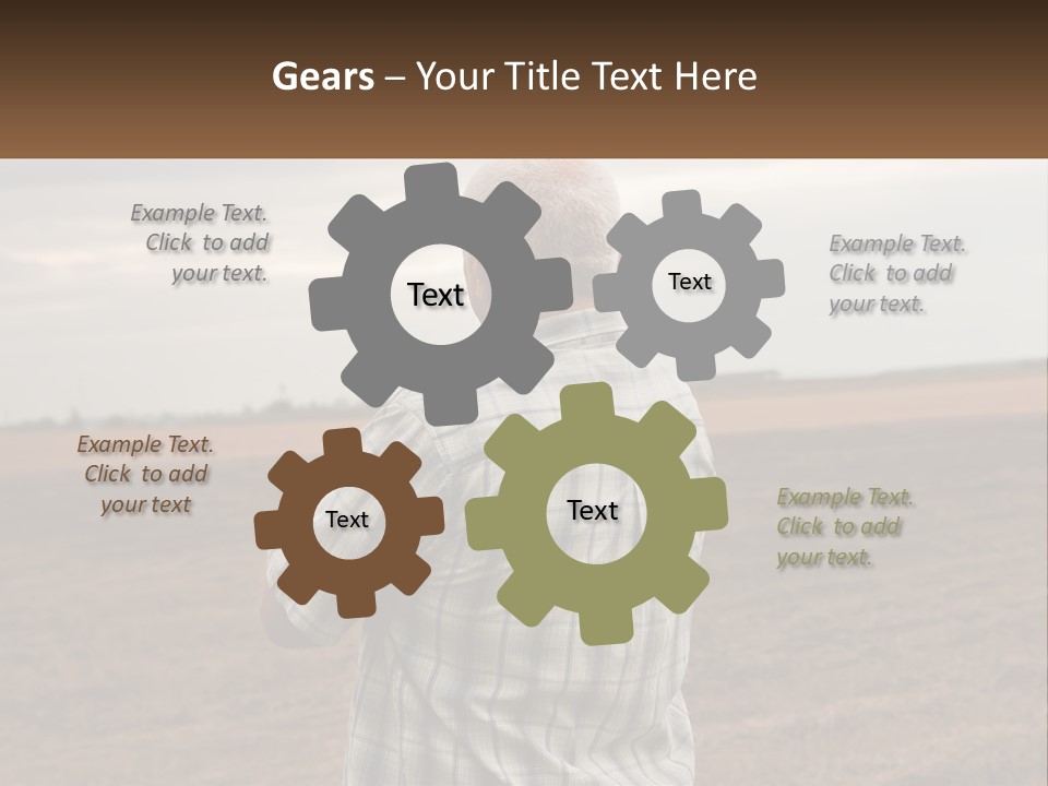 A Man Standing In A Field Looking At The Sky PowerPoint Template