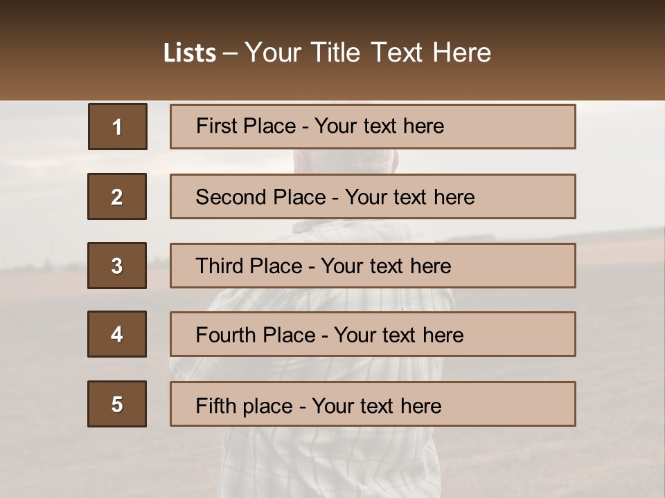 A Man Standing In A Field Looking At The Sky PowerPoint Template