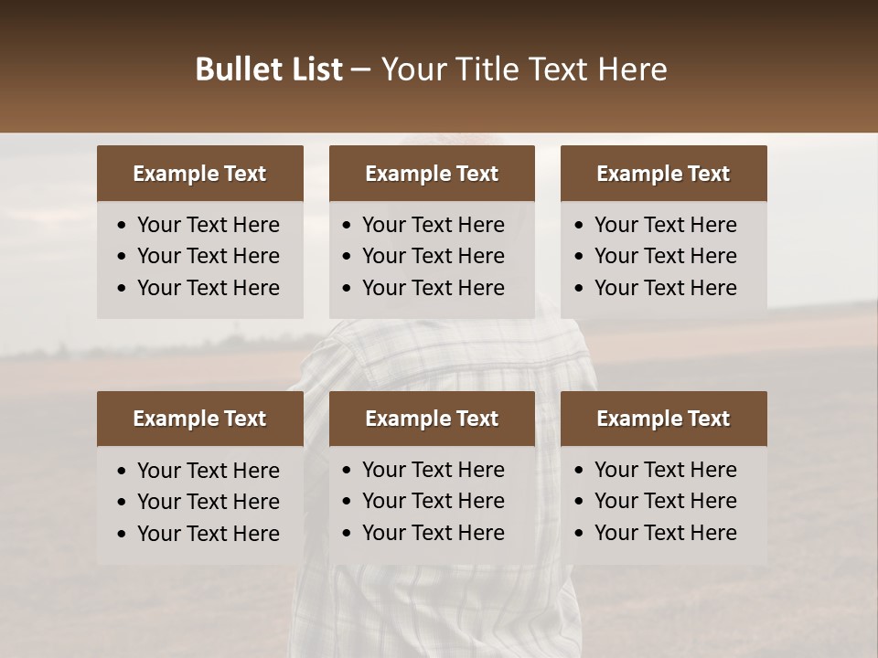 A Man Standing In A Field Looking At The Sky PowerPoint Template