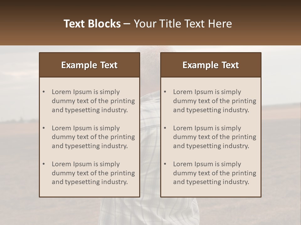A Man Standing In A Field Looking At The Sky PowerPoint Template