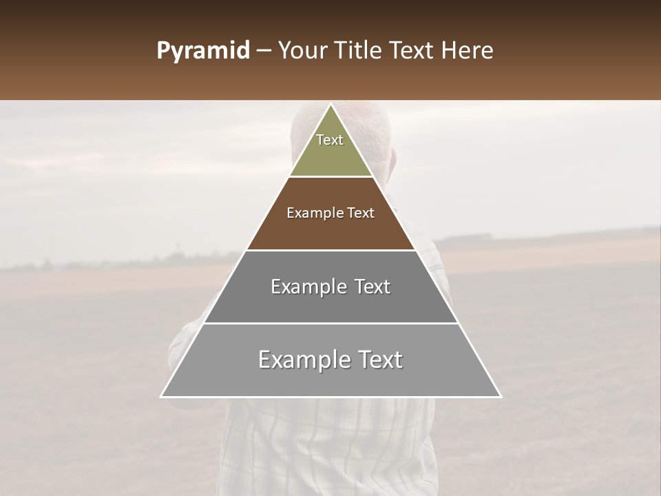 A Man Standing In A Field Looking At The Sky PowerPoint Template