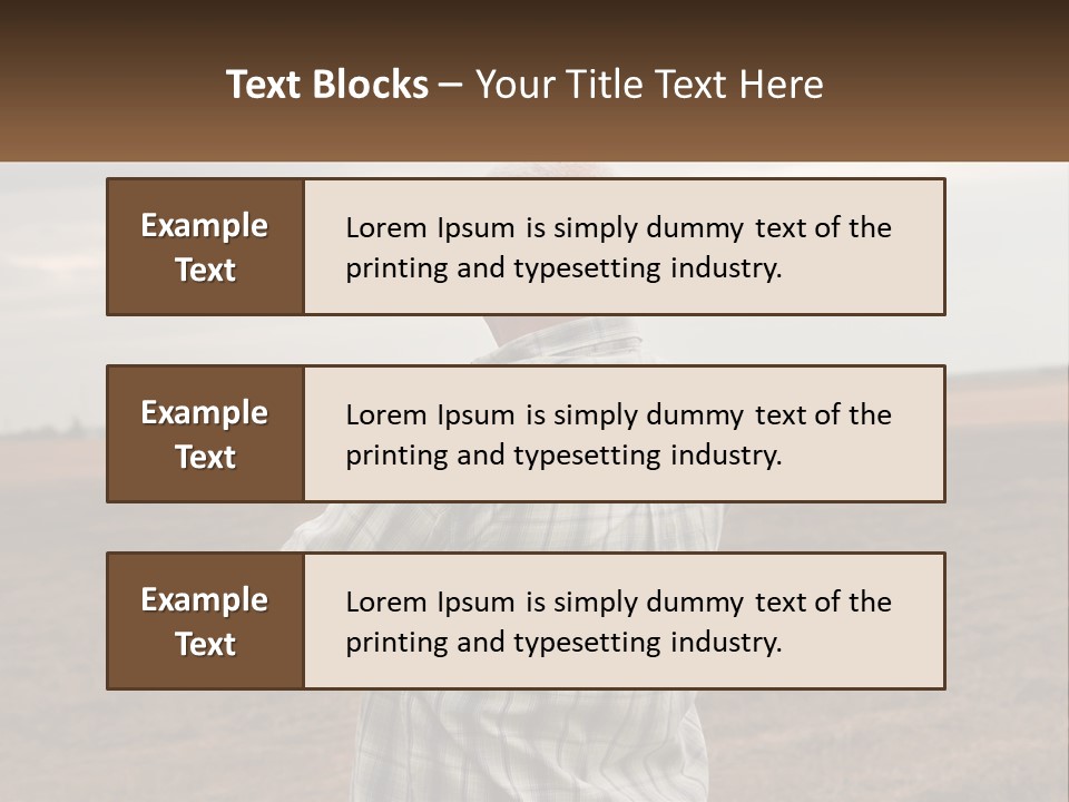A Man Standing In A Field Looking At The Sky PowerPoint Template