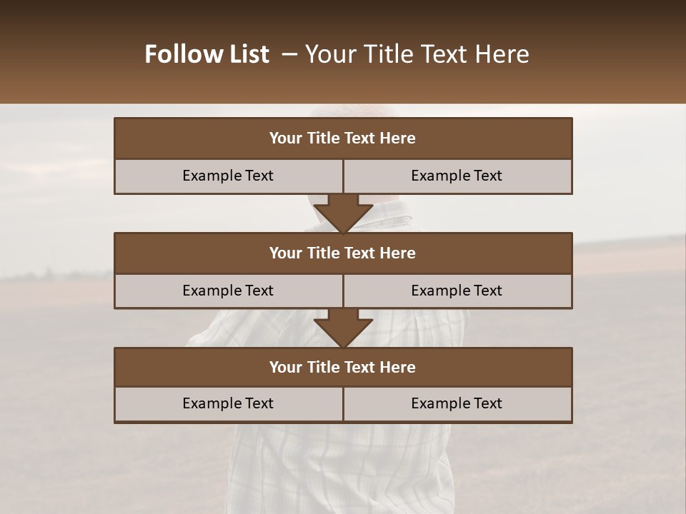 A Man Standing In A Field Looking At The Sky PowerPoint Template