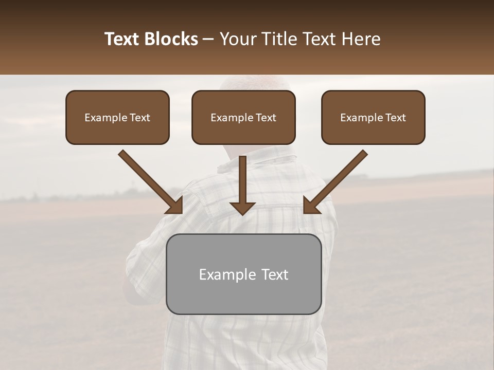 A Man Standing In A Field Looking At The Sky PowerPoint Template