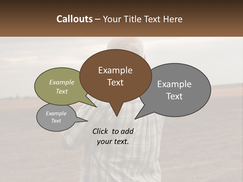 A Man Standing In A Field Looking At The Sky PowerPoint Template