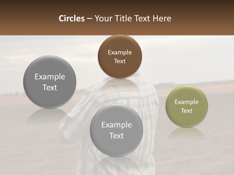 A Man Standing In A Field Looking At The Sky PowerPoint Template