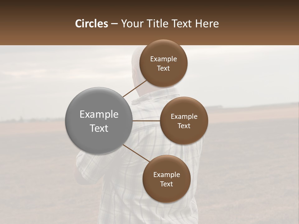 A Man Standing In A Field Looking At The Sky PowerPoint Template