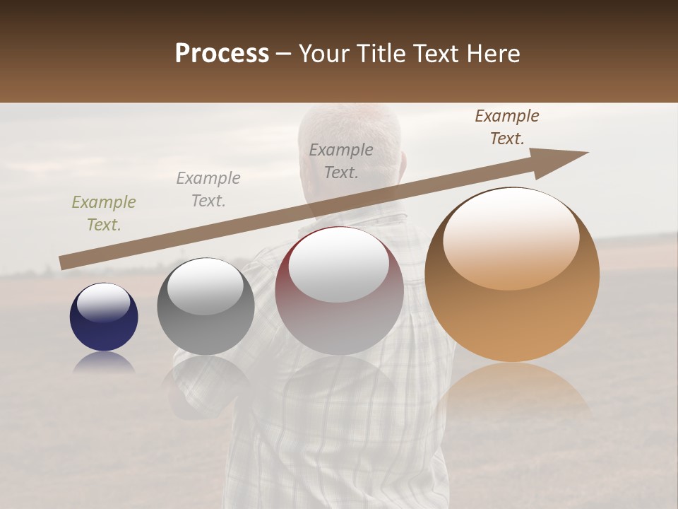 A Man Standing In A Field Looking At The Sky PowerPoint Template
