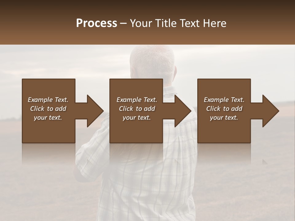 A Man Standing In A Field Looking At The Sky PowerPoint Template