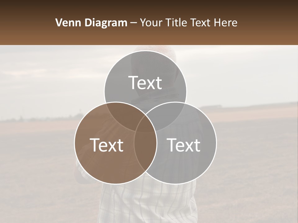 A Man Standing In A Field Looking At The Sky PowerPoint Template