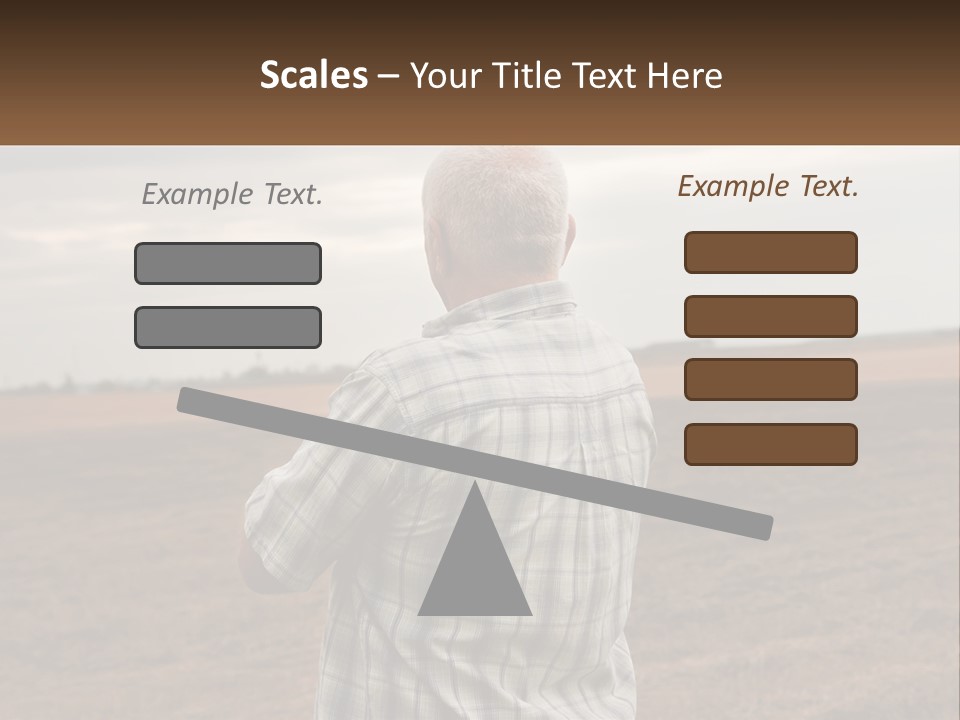 A Man Standing In A Field Looking At The Sky PowerPoint Template