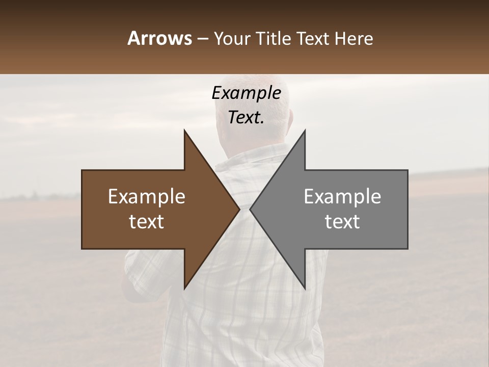 A Man Standing In A Field Looking At The Sky PowerPoint Template