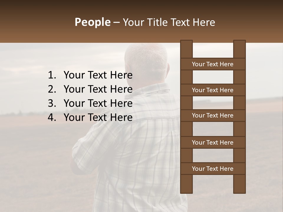 A Man Standing In A Field Looking At The Sky PowerPoint Template