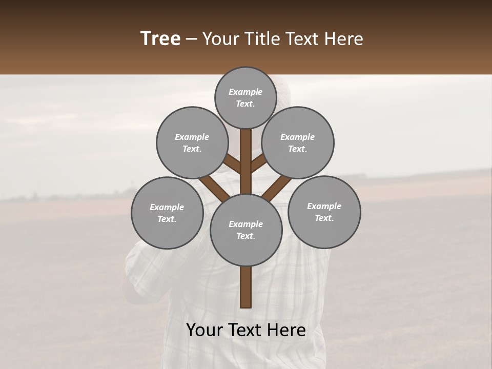 A Man Standing In A Field Looking At The Sky PowerPoint Template