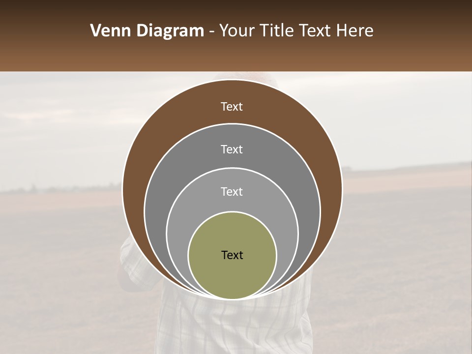 A Man Standing In A Field Looking At The Sky PowerPoint Template