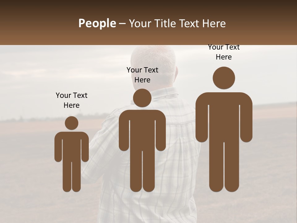 A Man Standing In A Field Looking At The Sky PowerPoint Template