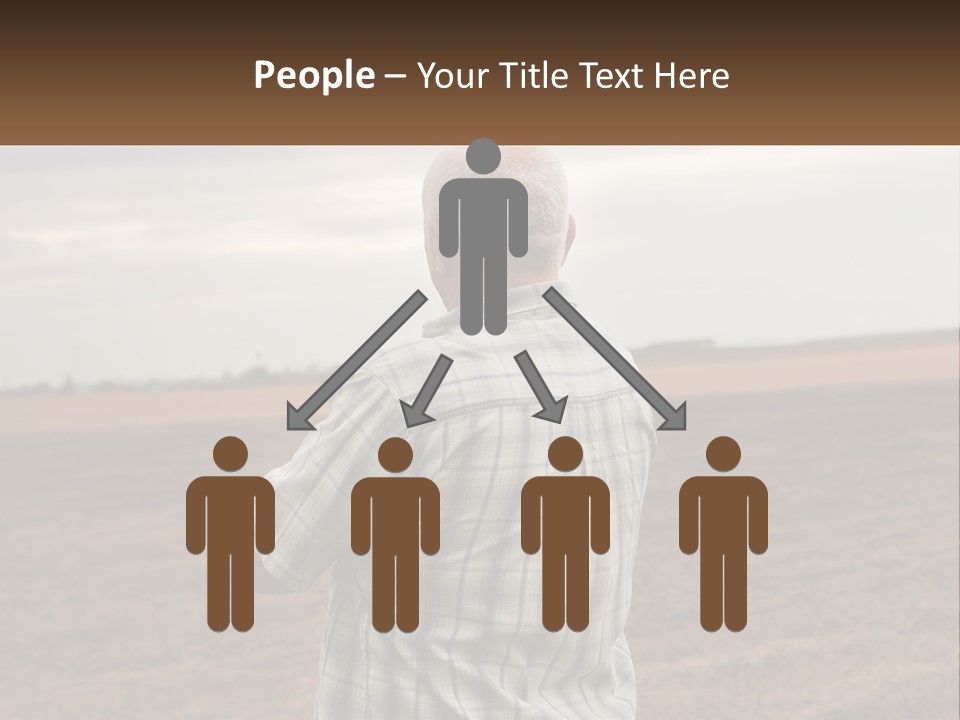 A Man Standing In A Field Looking At The Sky PowerPoint Template
