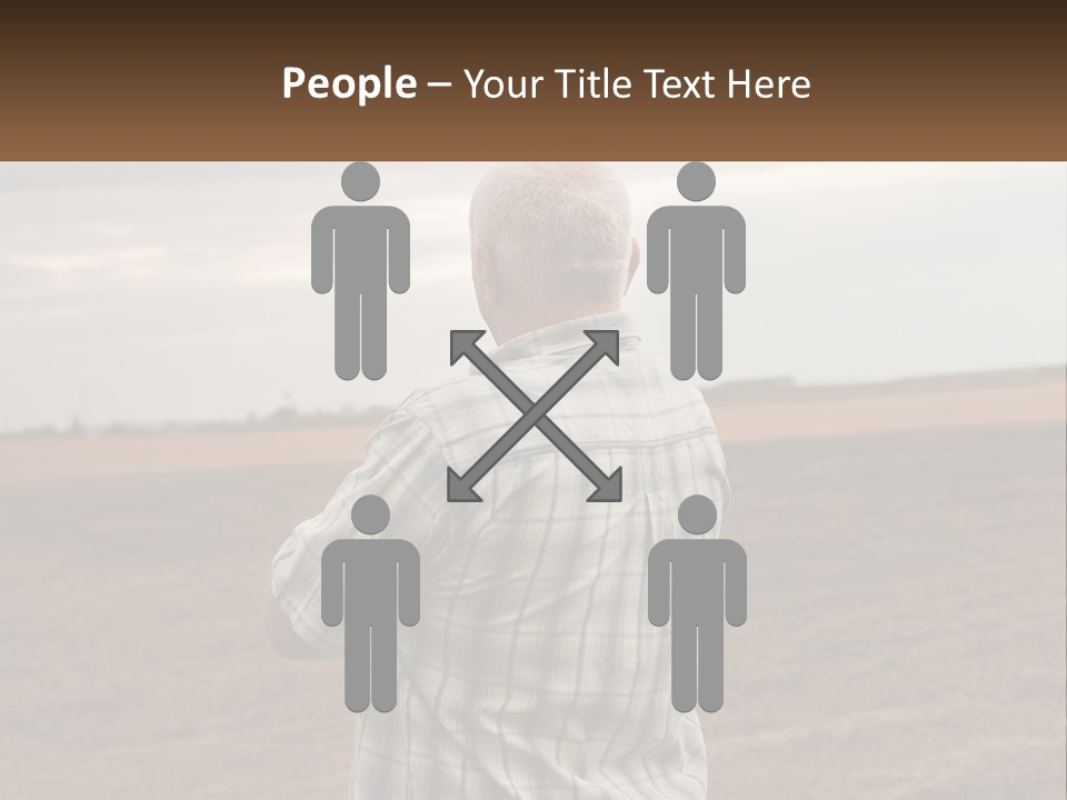 A Man Standing In A Field Looking At The Sky PowerPoint Template