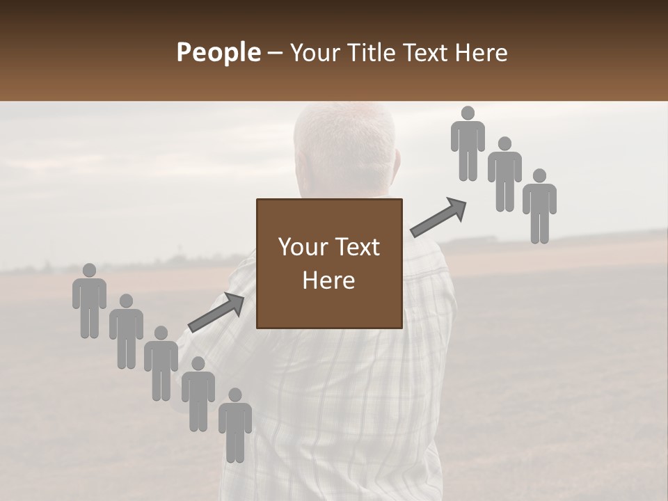 A Man Standing In A Field Looking At The Sky PowerPoint Template