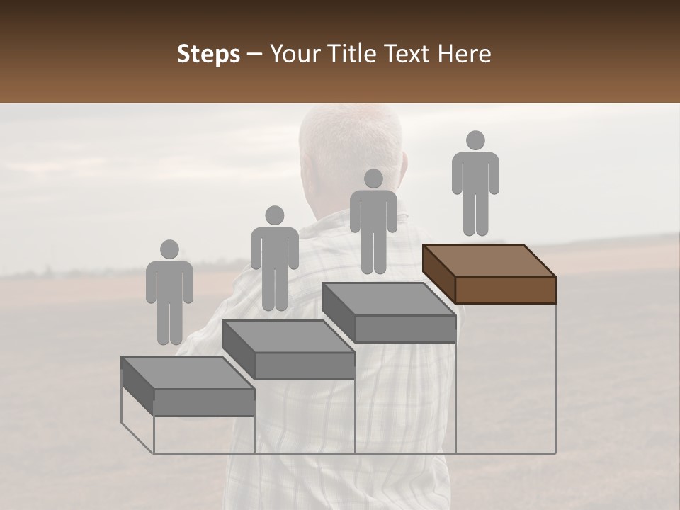 A Man Standing In A Field Looking At The Sky PowerPoint Template