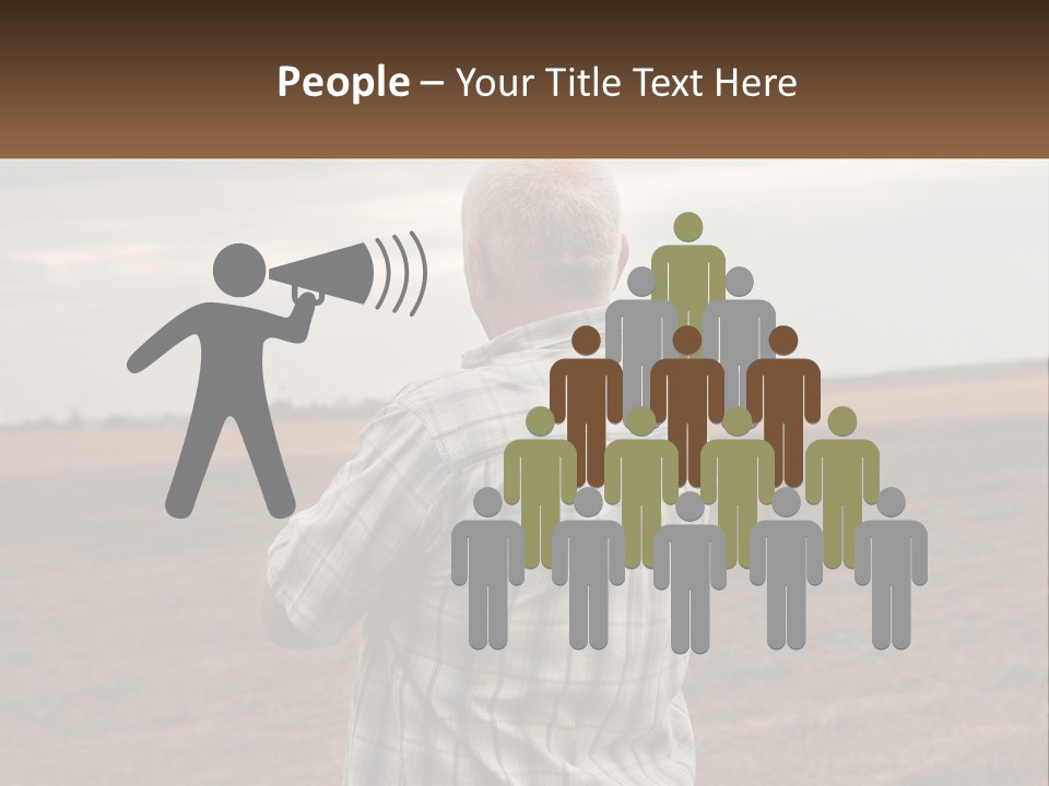 A Man Standing In A Field Looking At The Sky PowerPoint Template