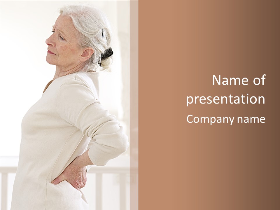 A Woman With Her Back To The Camera With Her Hands On Her Hips PowerPoint Template