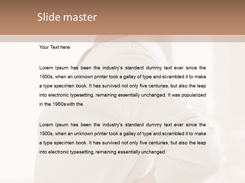 A Woman With Her Back To The Camera With Her Hands On Her Hips PowerPoint Template