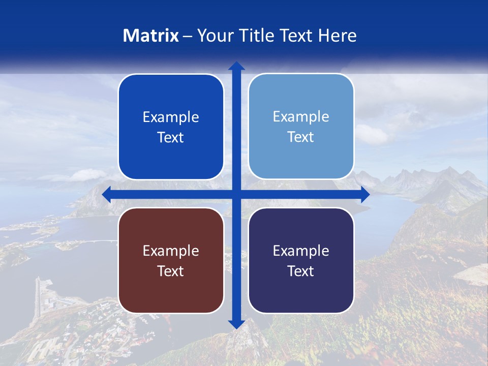 An Aerial View Of A Mountain Range With A Body Of Water In The Foreground PowerPoint Template
