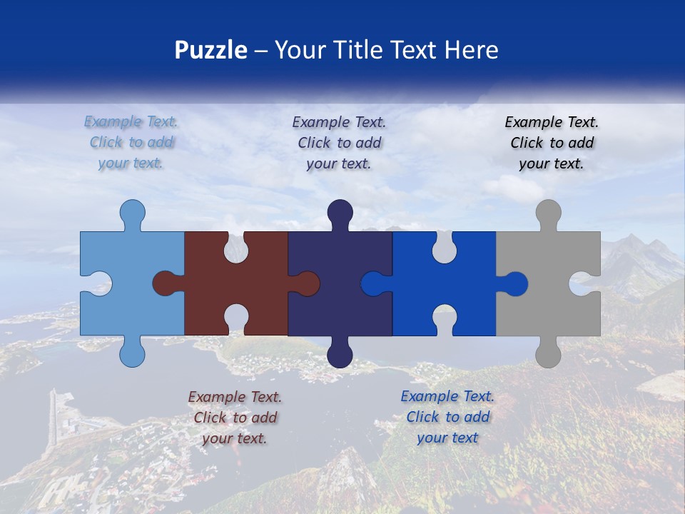 An Aerial View Of A Mountain Range With A Body Of Water In The Foreground PowerPoint Template