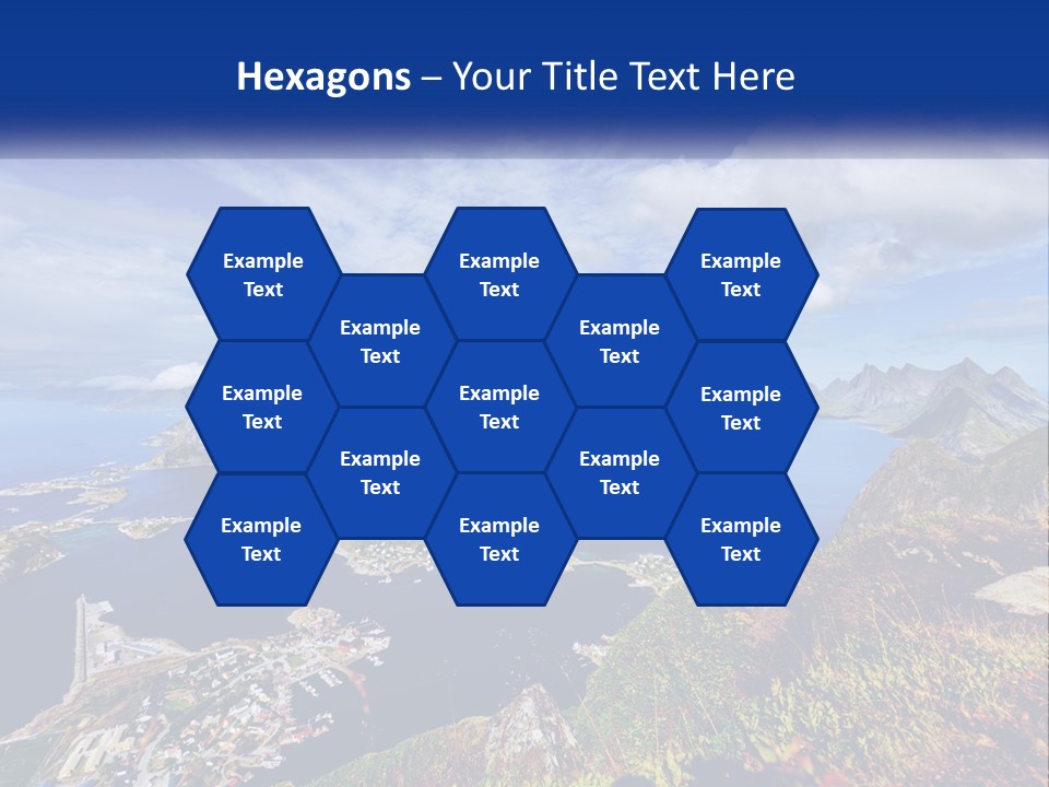 An Aerial View Of A Mountain Range With A Body Of Water In The Foreground PowerPoint Template