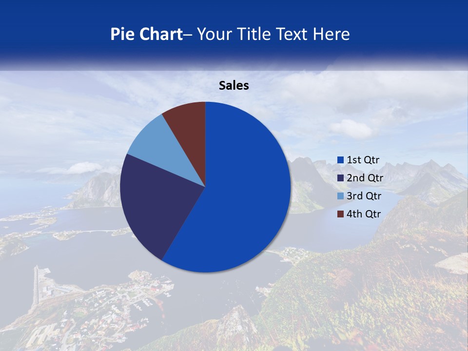 An Aerial View Of A Mountain Range With A Body Of Water In The Foreground PowerPoint Template