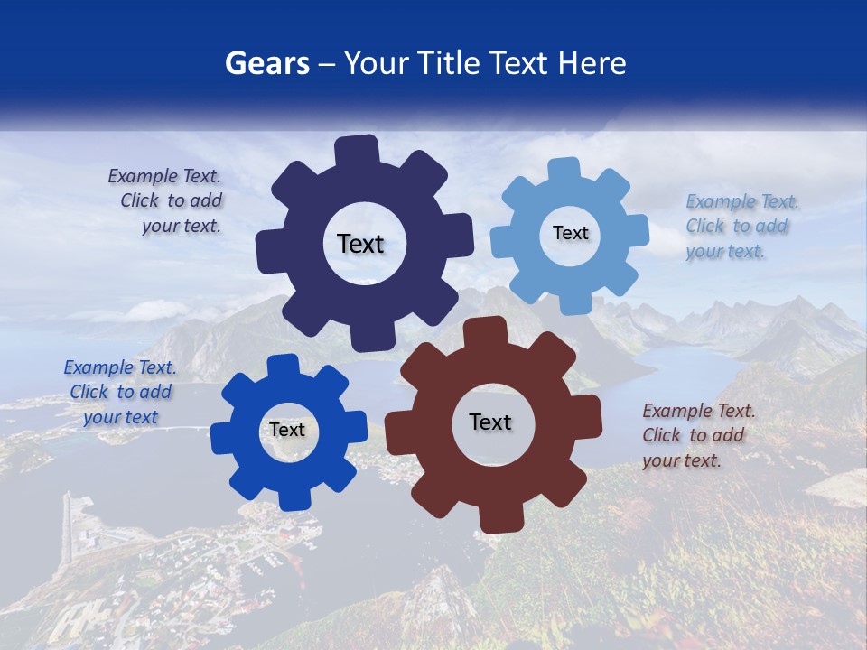 An Aerial View Of A Mountain Range With A Body Of Water In The Foreground PowerPoint Template