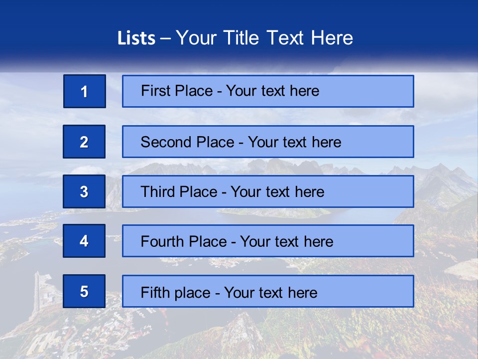An Aerial View Of A Mountain Range With A Body Of Water In The Foreground PowerPoint Template