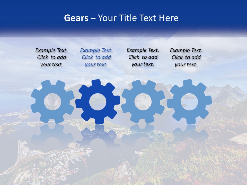 An Aerial View Of A Mountain Range With A Body Of Water In The Foreground PowerPoint Template